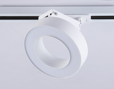 Трековый однофазный светодиодный светильник GL 6866 WH белый LED 15W 4200K D115*80