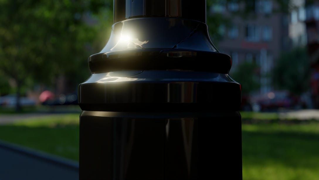 Торшерная опора освещения с глянцевым антивандальным цоколем