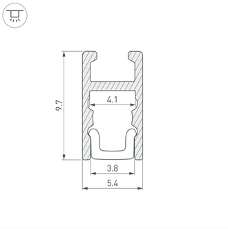 Профиль ARLIGHT ARH-MICRO-0510-2000 ANOD (АЛЮМИНИЙ)