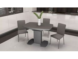 Стол обеденный «Портофино»  1100 Серое/Стекло серое матовое LUX