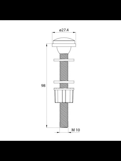 Двухуровневая сливная арматура IDDIS с нижним подводом воды 2 ур. F012400-01K (круглая прокладка)
