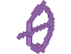 Minifigure, Weapon Bow, Pixelated with Arrow Drawn Minecraft, Medium Lavender (18792 / 6167567)
