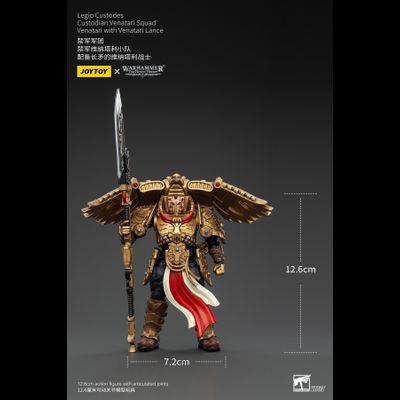 Легио Кустодес - Кустодий-венатар (Warhammer Horus Heresy) - КОЛЛЕКЦИОННАЯ ФИГУРКА 1/18  Legio Custodes Custodian Venatari with Venatari Lance (JT00799) - JOYTOY