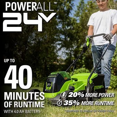 Аккумуляторная газонокосилка Greenworks GD24LM33K4 set