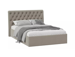 Спальня Скарлет - Кровать двойная Универсальная Тип 1 Велюр Мокко темный 1400