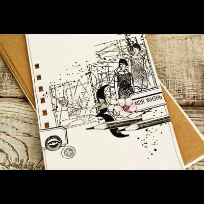 ФП штамп &quot;Девушка в домашнем платье&quot;