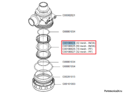 Фильтрующий элемент 32 меш, красн.