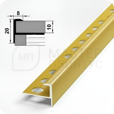 ПРОФИЛЬ ОКАНТОВОЧНЫЙ ПУ 13.2700.02Л ЗОЛОТО