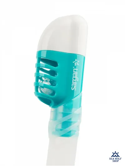 Маска для дайвинга с трубкой Sargan "БАТТЕРФЛЯЙ-М" бирюз. силикон