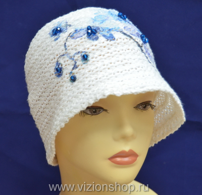 Белая летняя шляпка женская Vizio Италия купить