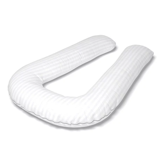 Подушка для мужчин формы U 340 см наполнитель шарики антистресс,  наволочка на молнии цвет на выбор