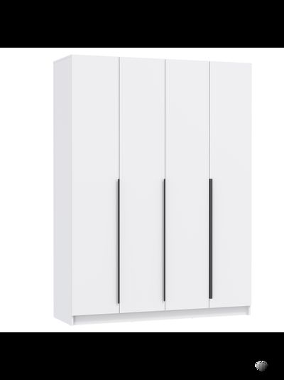 Брандо 67.09 (h2480) (4-х дв.) шкаф для одежды (ЛДСП белый / ЛДСП белый)