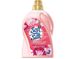 Ополаскиватель для белья с антистатическим эффектом "Soft Silk" бархатная роза и жасмин, 2л