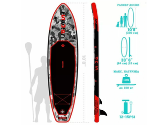 Сапборд FunWater Honor Red (330 см), 100% оригинал