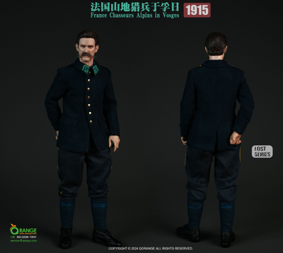 Французский альпийский стрелок 1915 г - Коллекционная ФИГУРКА 1/6 France Chasseurs Alpins in Vosges 1915 (QOM-1041) - QORANGE QOTOYS