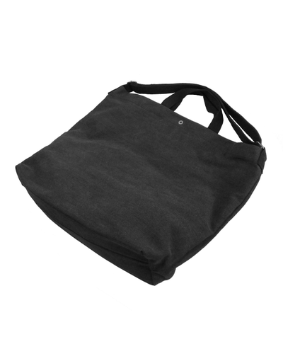 (АРТИКУЛ: 9316/1) СУМКА БОЛЬШАЯ, ТЕКСТИЛЬ, ЧЕРНАЯ, БЕЗ МОЛНИИ, НА КНОПКЕ, С ПЛЕЧЕВЫМ РЕМНЕМ