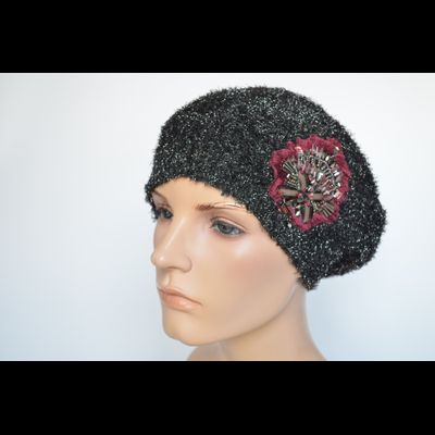 Берет Vizio 1528 BO черный стразы