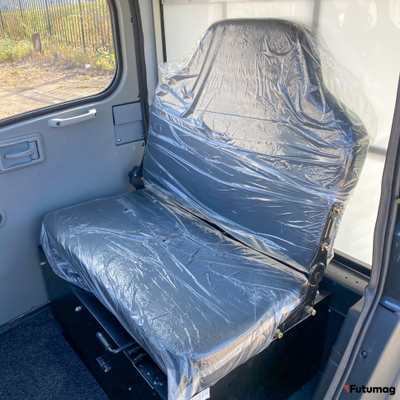 Трицикл грузовой GreenCamel Тендер E1200 (72V 2500W 84Ah) кабина, BOX, понижающая Тесла