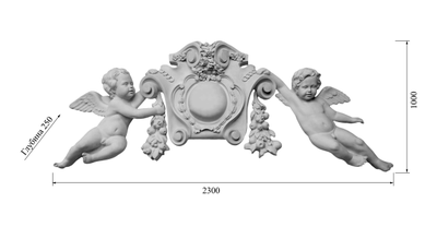 размер декора MD-001 из композитного материала