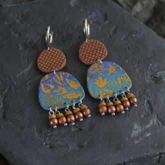 серьги "Лето. Море. тип 4"