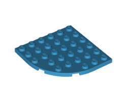 Plate, Round Corner 6 x 6, Dark Azure (6003 / 6306036)