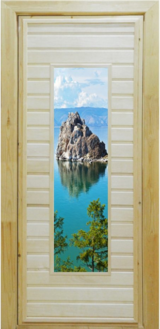 Дверь Наборная со стеклом &quot;Байкал&quot; Липа Размер (с коробкой): 1,9м*70см