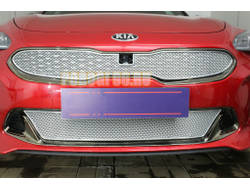 Защита радиатора для KIA Stinger 2018- chrome низ PREMIUM