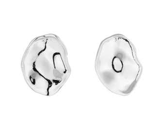 Серьги мятый металл