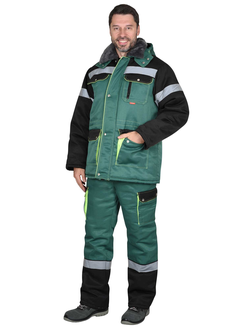 Костюм утепленный -ТИТАН куртка, п/к (зеленый)