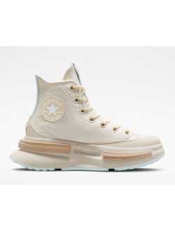 Converse Run Star Legacy CX Swirl Jacquard бежевые высокие на платформе A03507C