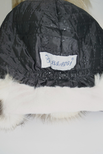 Ушанка "Норд" цвет жемчуг + жемчуг