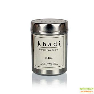 "Краска для Волос"-Травяная Индиго, 150 г, производитель "КХАДИ"; Indigo Herbal Hair Colour, 150 g, Khadi