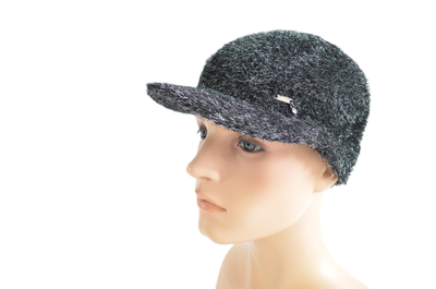 Вязаная итальянская черная бейсболка Вицио