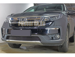 Защита радиатора Honda Pilot 2018- black низ PREMIUM