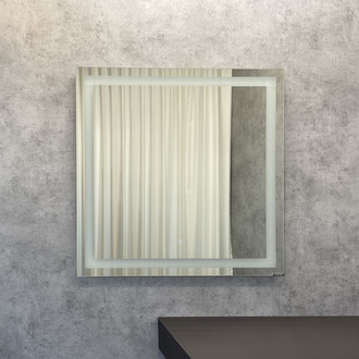 Зеркало "Квадрат-75" светодиодная лента, сенсор 750х750