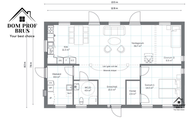 Кременкуль 97м2 13х8