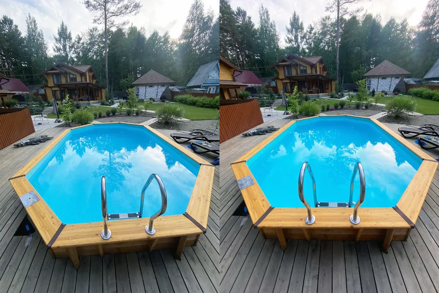 Финальный вид бассейна с террасой.