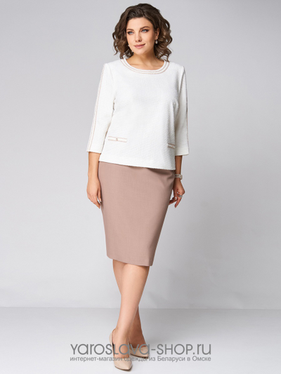 Женский 2-ух предметный комплект, состоящий из туники и юбки