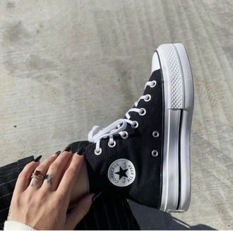 CONVERSE ALL STAR НА ВЫСОКОЙ ПОДОШВЕ ЧЕРНО-БЕЛЫЕ