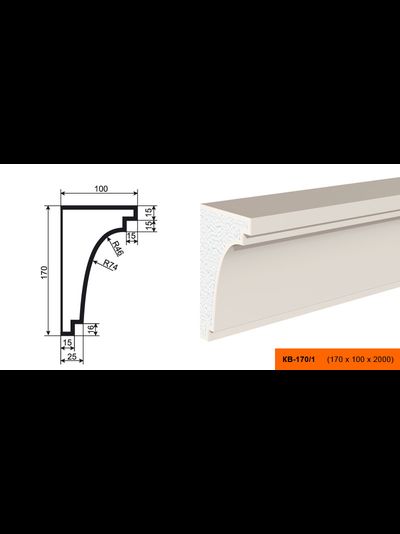 Фасадный карниз из пенополистирола с покрытием LEPNINAPLAST (Лепнинапласт)КВ-170/1