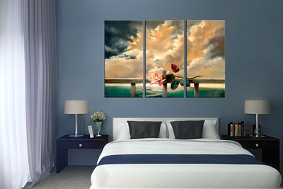 Модульная картина "Ванильные облака"