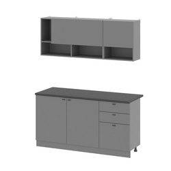 Кухонный Гарнитур "Энни" (1,6м) Графит