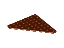 Wedge, Plate 8 x 8 Cut Corner, Reddish Brown (30504 / 6234270)