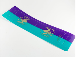 Plastic Canopy with Purple and Dark Turquoise Stripes and Arendelle Crest Flowers Pattern, n/a (61862)