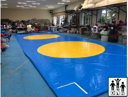 Покрышка борцовская плотность 630гр*м2 двухцветная карманы (цена за 1 м2) DNN DNN