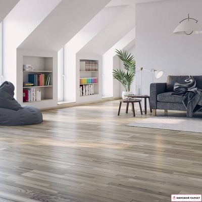Паркетная доска Polarwood Ясень Ливинг Белый 3П