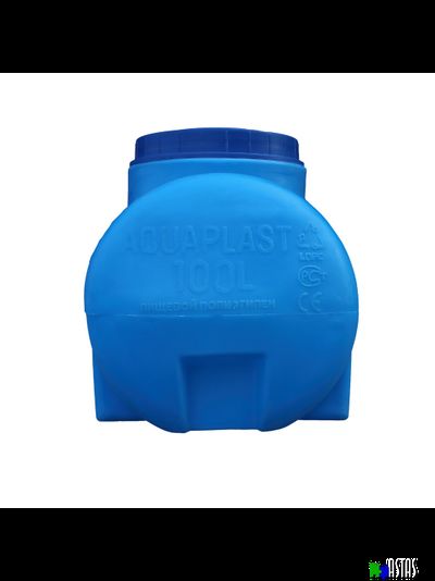 Емкость 100 литров горизонтальная  синяя