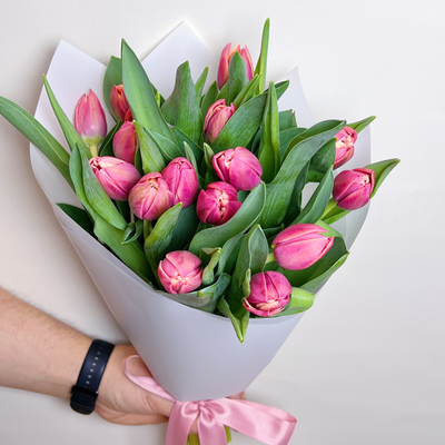 Букет пионовидных тюльпанов 15 шт Columbus