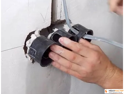 Установить подрозетник в бетонной стене ИВАНМАСТЕР