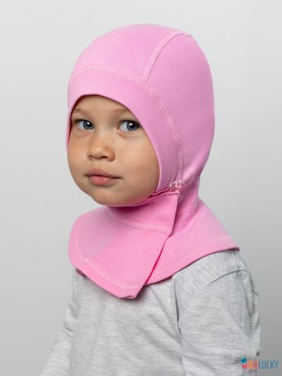 Шапка-шлем 24301-01 95%хлопок 5%лайкра, ярко-розовый 46-48